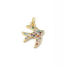 Pendentif oeil articulé + zircon vert