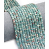 Chapelet Heishi en pierre facettée - quartz rose