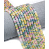 Chapelet Heishi en pierre facettée - quartz rose