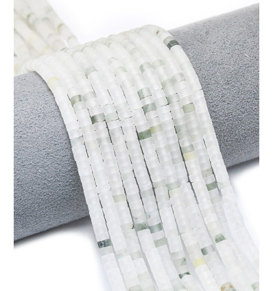 4mm - Chapelet Heishi en quartz naturelle mat
