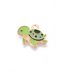 Pendentif oeil articulé + zircon vert
