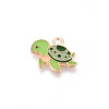 Pendentif oeil articulé + zircon vert