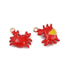 Pendentif crabe émaillé