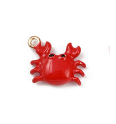 Pendentif crabe émaillé