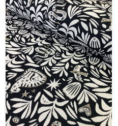Tissu jacquard bio "Leaf" - Mind The Maker