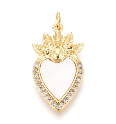Pendentif coeur + nacre
