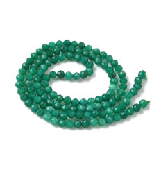 Chapelet Heishi en pierre facettée - Onyx vert