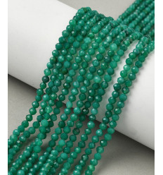 Chapelet Heishi en pierre facettée - Onyx vert