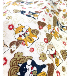 Tissu Sakura on blue by Kokka