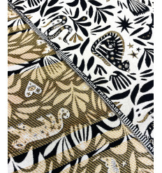 Tissu jacquard bio "Leaf" - Mind The Maker