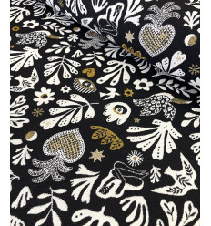 Tissu jacquard bio "Leaf" - Mind The Maker