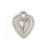 Pendentif médaille coeur acier inox