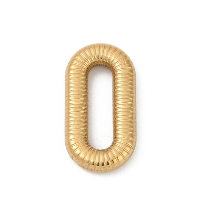 26x13.5mm - Connecteur ovale strillé