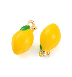 Pendentif citron émaillé