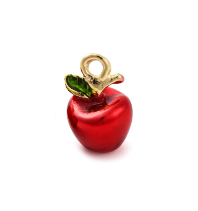 Pendentif pomme émaillé