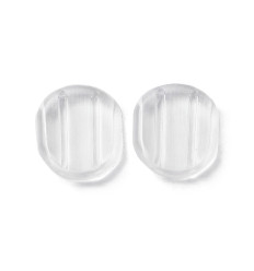 Support rond ondulé brossé pour boucles d'oreilles (2pcs)