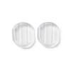 Support rond ondulé brossé pour boucles d'oreilles (2pcs)