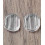 Support rond ondulé brossé pour boucles d'oreilles (2pcs)