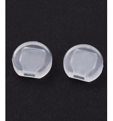 Support rond ondulé brossé pour boucles d'oreilles (2pcs)