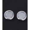 Support rond ondulé brossé pour boucles d'oreilles (2pcs)