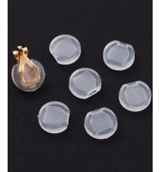 Support rond ondulé brossé pour boucles d'oreilles (2pcs)