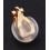 Support rond ondulé brossé pour boucles d'oreilles (2pcs)