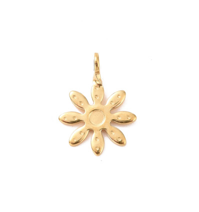 Pendentif oeil articulé + zircon vert