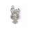 Pendentif oeil articulé + zircon vert