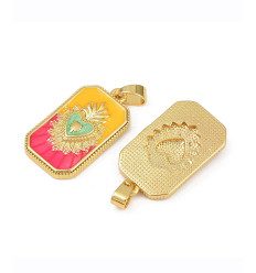 Pendentif plaque coeur ex-voto