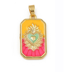 Pendentif plaque coeur ex-voto