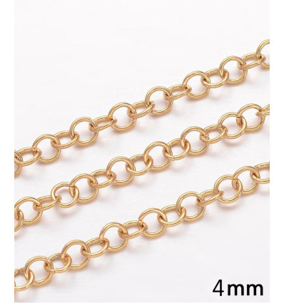 350 anneaux - Anneaux brisés ronds 4mm - acier inoxydable