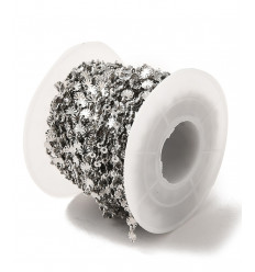 Chaine petits ronds striés - acier inoxydable (10cm)