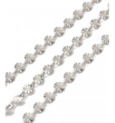 Chaine petits ronds striés - acier inoxydable (10cm)