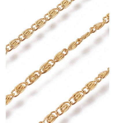 Chaine petits noeuds - acier inoxydable (10cm)