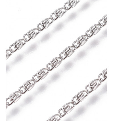 Chaine petits noeuds - acier inoxydable (10cm)