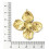 Pendentif fleurs 4 pétales
