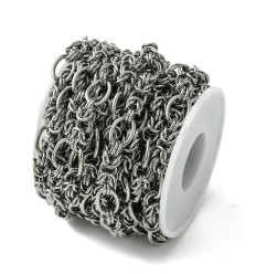 Chaine maillons entrelacés - acier inoxydable (10 cm)