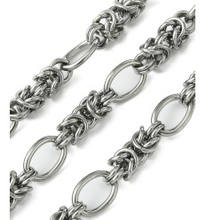 Chaine maillons entrelacés - acier inoxydable (10 cm)