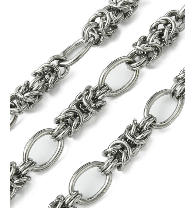 Chaine maillons entrelacés - acier inoxydable (10 cm)