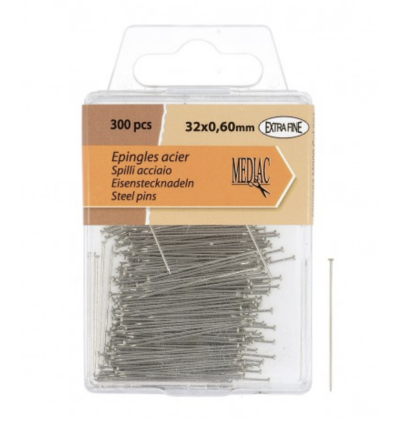 300 pcs - Epingles fines 0,60mm