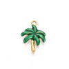 Pendentif oeil articulé + zircon vert