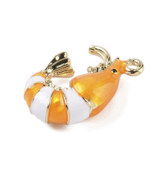 Pendentif crevette orange