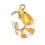 Pendentif crevette orange