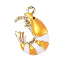 Pendentif crevette orange