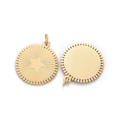 Pendentif étoile gravée