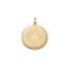 Pendentif oeil articulé + zircon vert