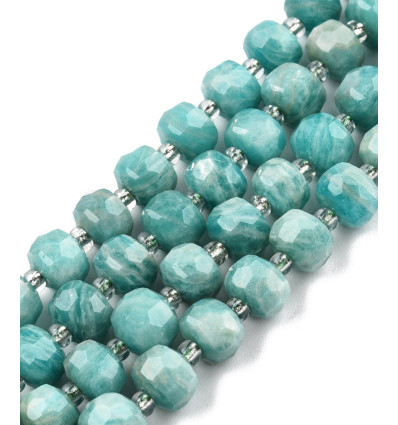 8x6mm - amazonite - Chapelet pierre