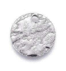Pendentif médaille texturée