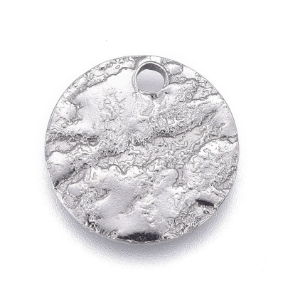 Pendentif médaille texturée