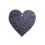pendentif gros coeur paillettes en acétate